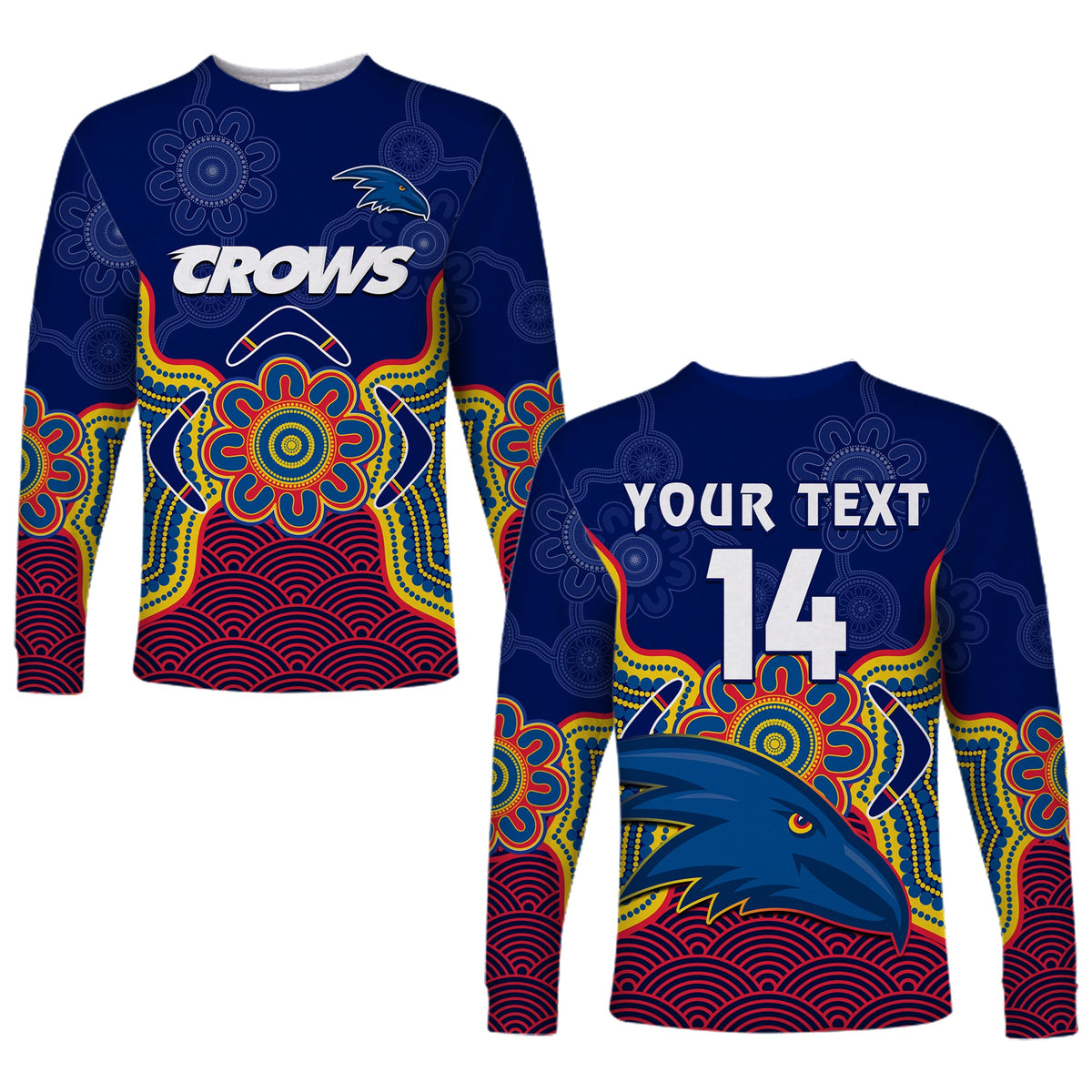 custom-text-and-number-adelaide-football-long-sleeve-shirt-crows-aboriginal-art