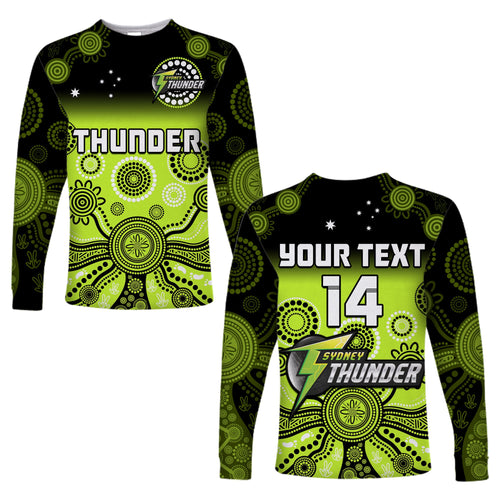 custom-text-and-number-thunder-long-sleeve-shirt-sydney-gradient-aboriginal-art