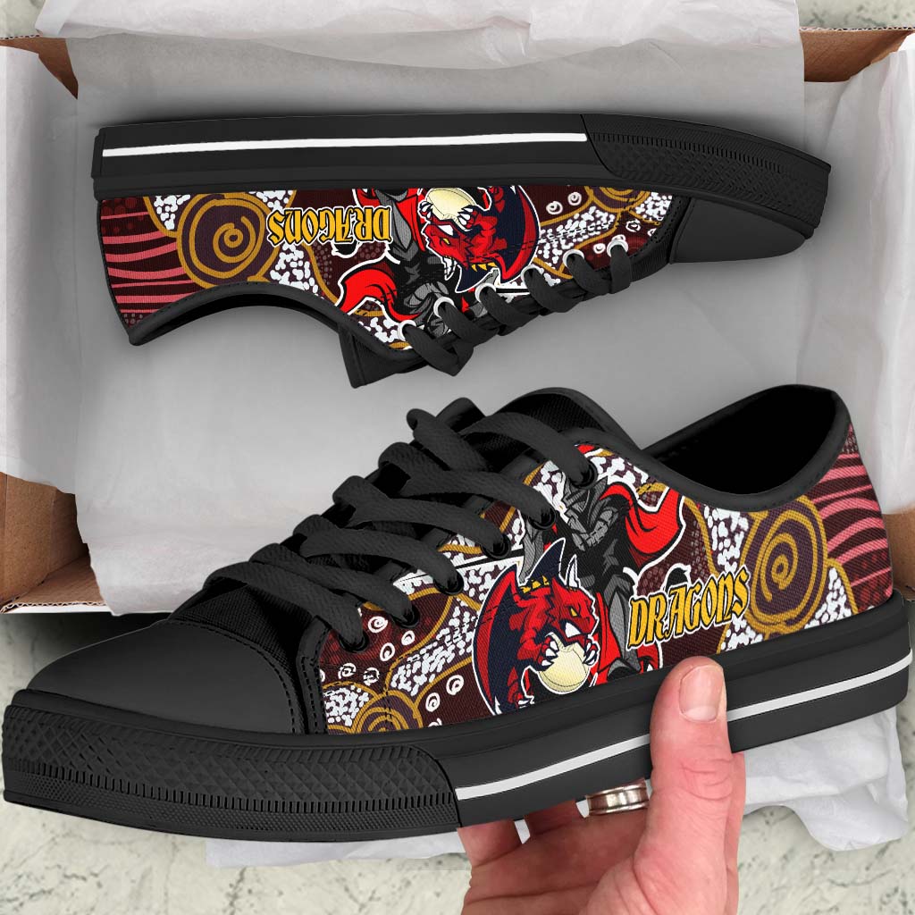 stgeorge-rugby-low-top-shoes-dragons-with-rugby-ball-and-knight-contemporary-style-of-aboriginal
