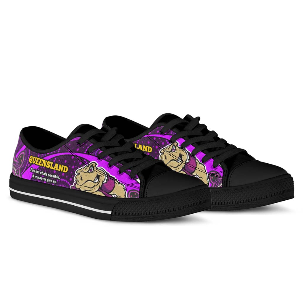 queensland-rugby-league-low-top-shoes-queensland-maroons-mascot-with-aboriginal-art-state-of-origin