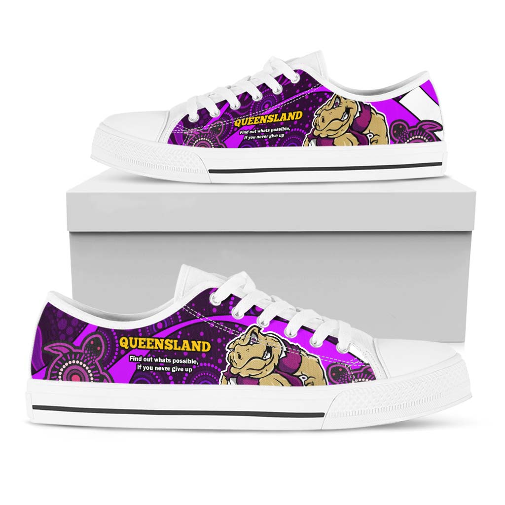 queensland-rugby-league-low-top-shoes-queensland-maroons-mascot-with-aboriginal-art-state-of-origin