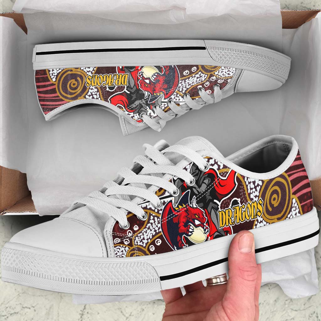 stgeorge-rugby-low-top-shoes-dragons-with-rugby-ball-and-knight-contemporary-style-of-aboriginal