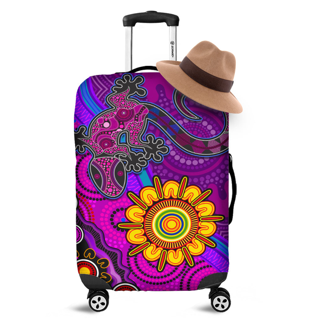 australia-lizard-and-sun-luggage-covers-aboriginal-art-purple