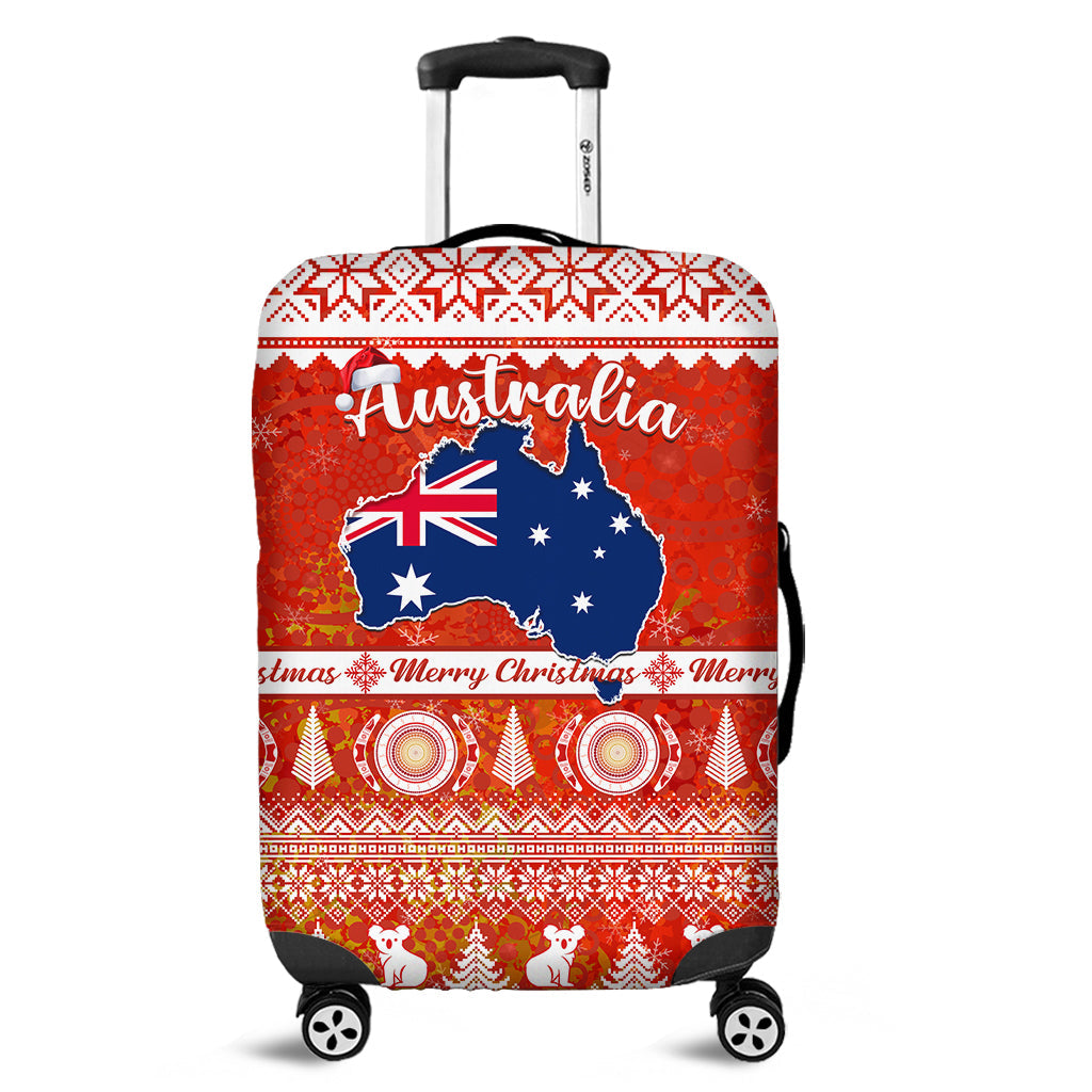 custom-personalised-australia-luggage-cover-australian-map-aboriginal-painting-merry-christmas