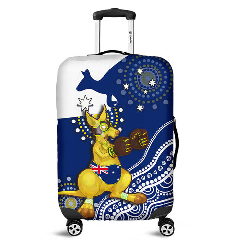 australia-luggage-cover-boxing-kangaroo-indigenous-national-color-art