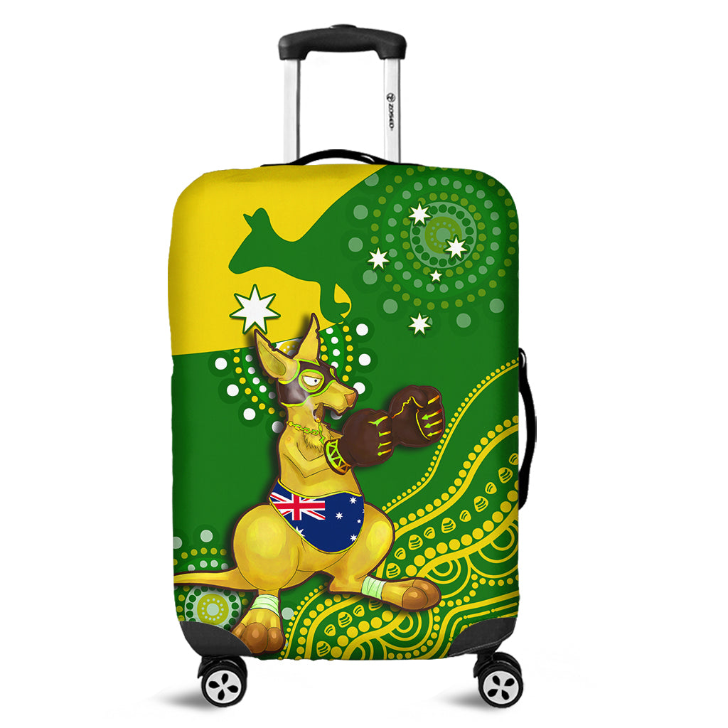 australia-luggage-cover-boxing-kangaroo-indigenous-national-color-art