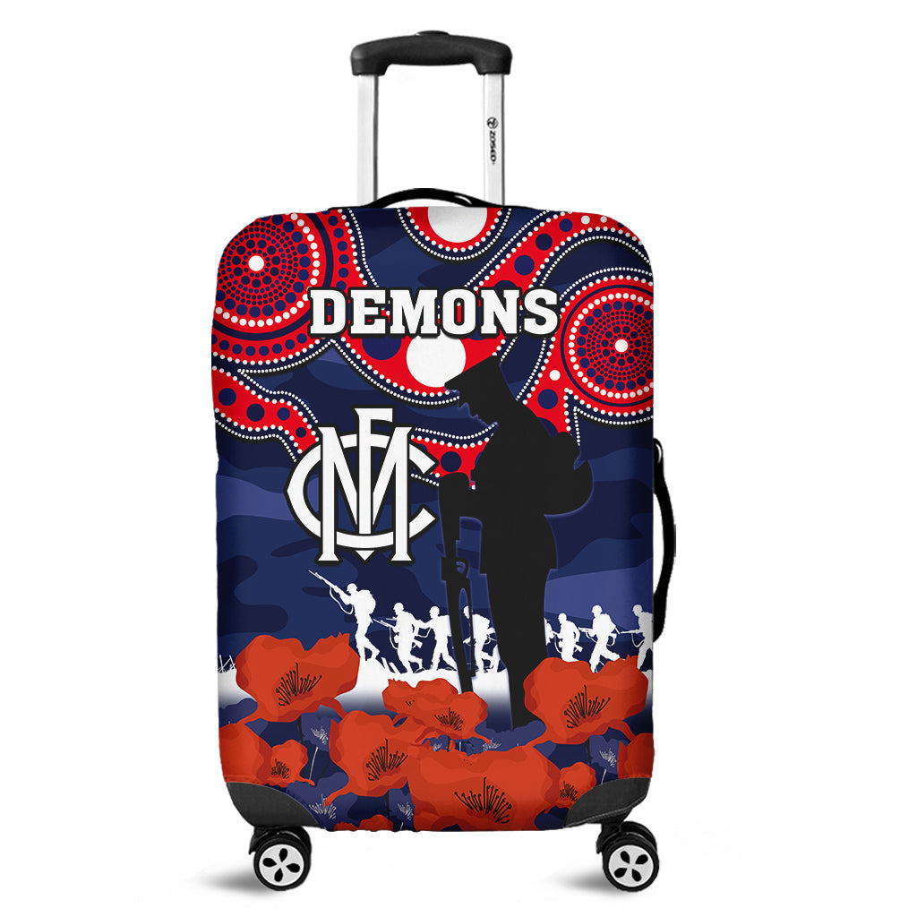melbourne-football-anzac-2023-luggage-cover-demons-aboriginal-mix-poppy-camouflage