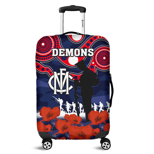 melbourne-football-anzac-2023-luggage-cover-demons-aboriginal-mix-poppy-camouflage