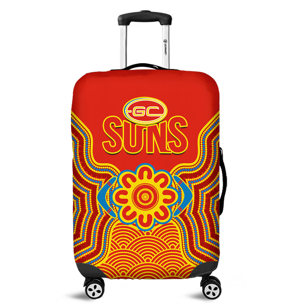 gold-coast-football-luggage-cover-suns-indigenous-pattern