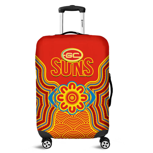 gold-coast-football-luggage-cover-suns-indigenous-pattern