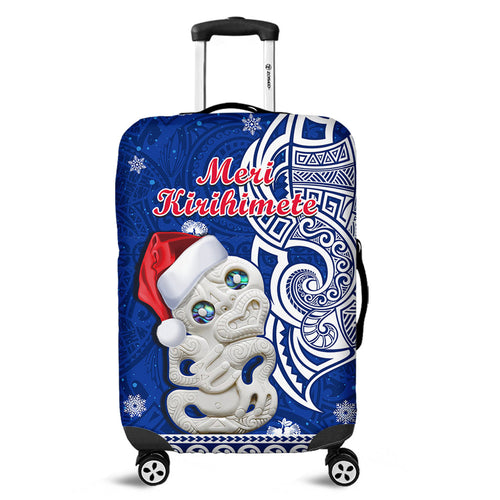 new-zealand-christmas-luggage-cover-hei-tiki-blue-pohutukawa-meri-kirihimete