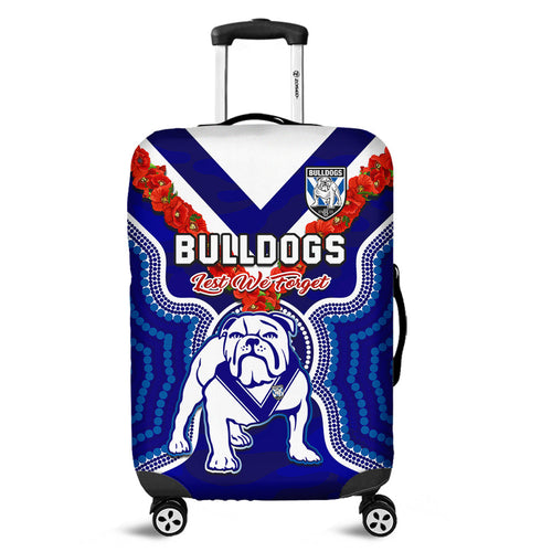 bulldogs-rugby-anzac-2023-luggage-cover-dots-poppy-mix-camouflage-lest-we-forget