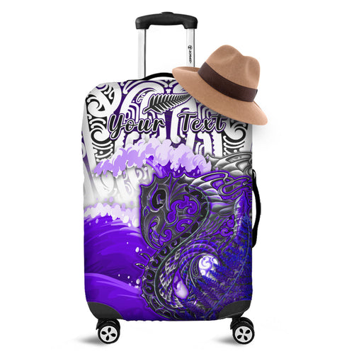 custom-personalised-manaia-maori-luggage-covers-fern-aotearoa-purple-waves