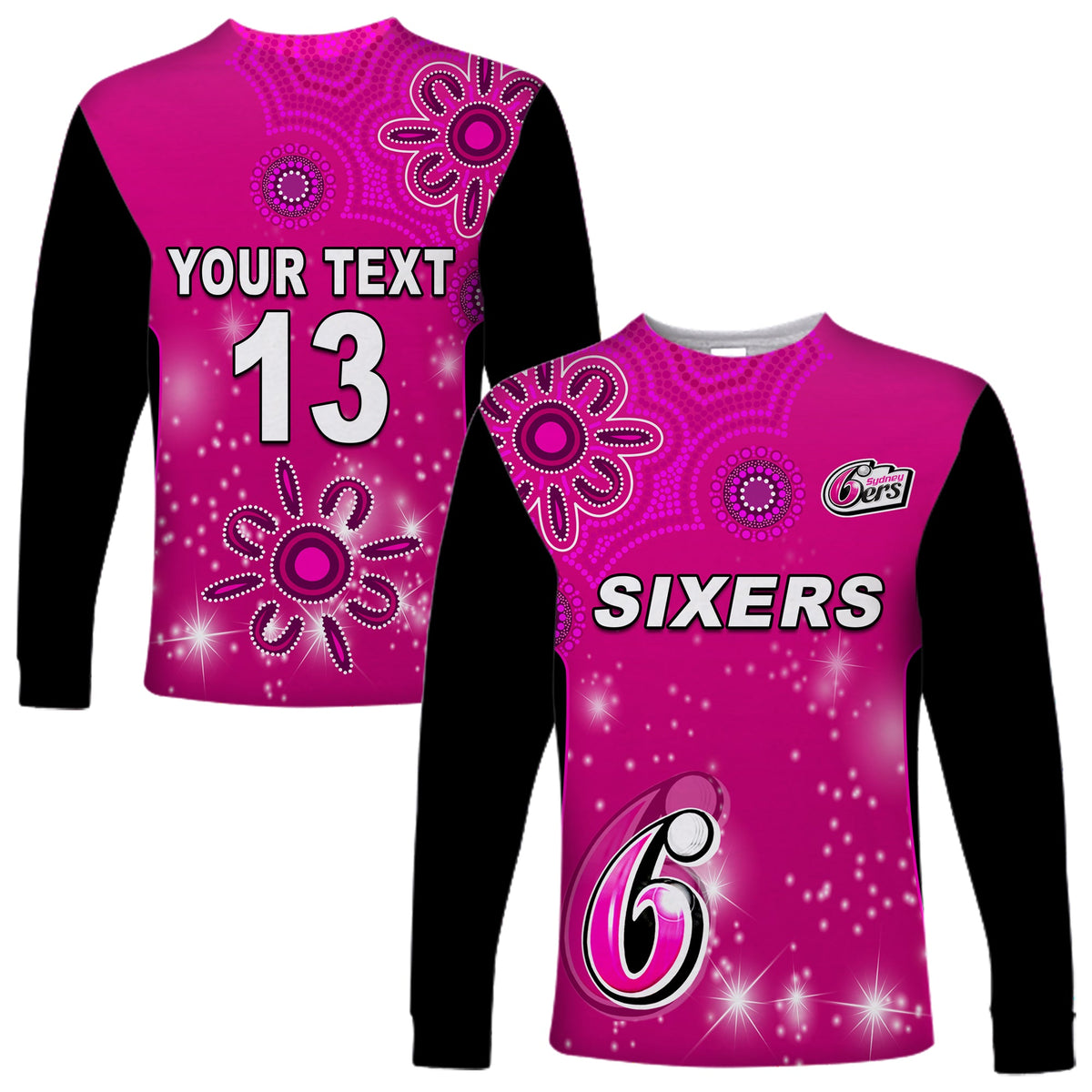 custom-text-and-number-sydney-sixers-long-sleeve-shirt-cricket-australia-aboriginal