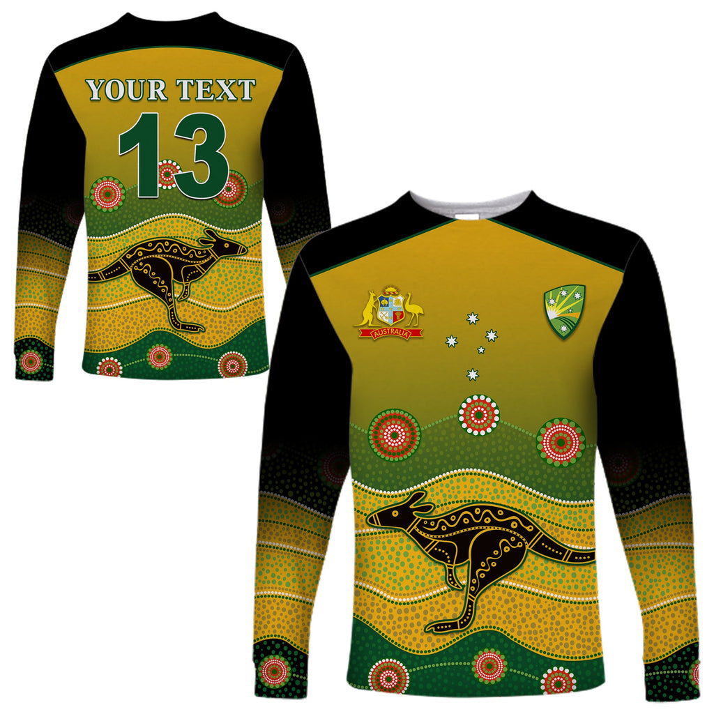 custom-personalised-cricket-australia-long-sleeve-shirt-indigenous-kangaroo-custom-text-and-number