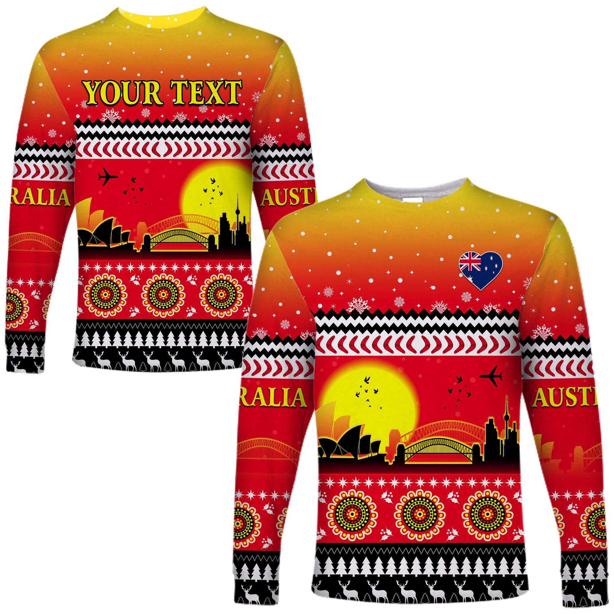 custom-personalised-australia-christmas-long-sleeve-shirt-proud-sydney-opera-house