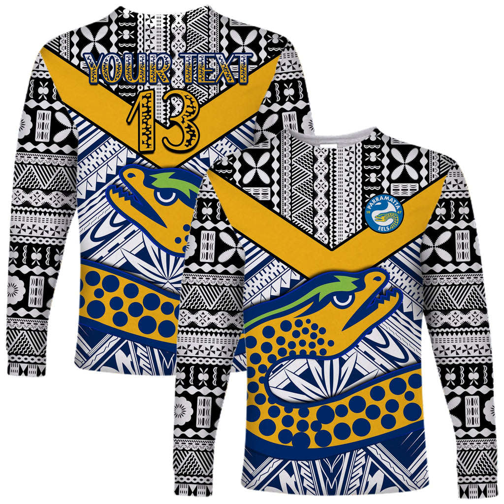 custom-text-and-number-eels-rugby-long-sleeve-shirt-polynesian-tapa-pattern-premiers