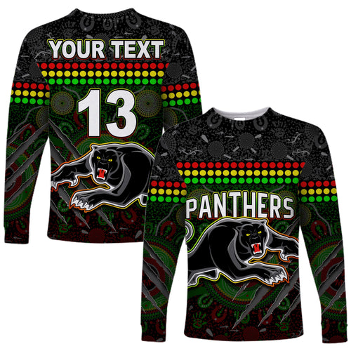 custom-text-and-number-panthers-long-sleeve-shirt-premiers-2022-aboriginal