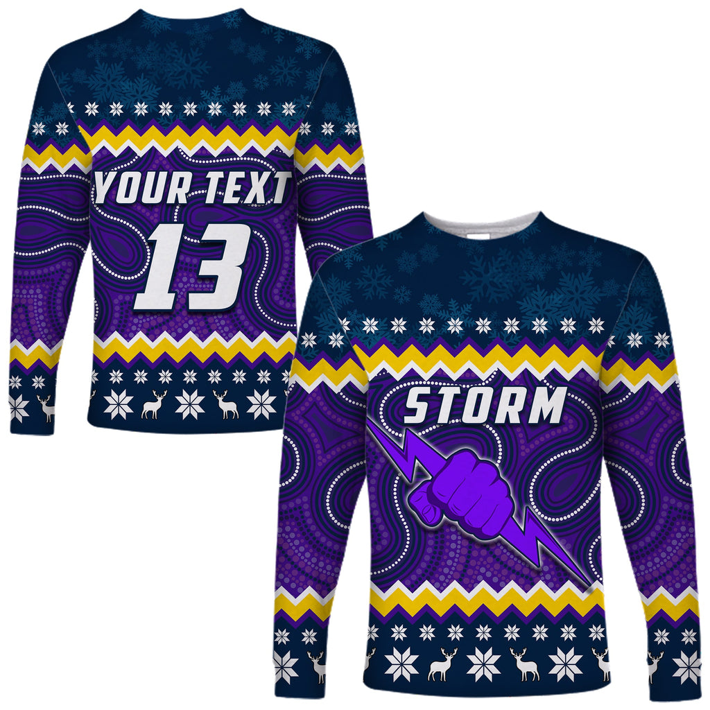 custom-text-and-number-storm-long-sleeve-shirt-christmas-melbourne-mix-indigenous