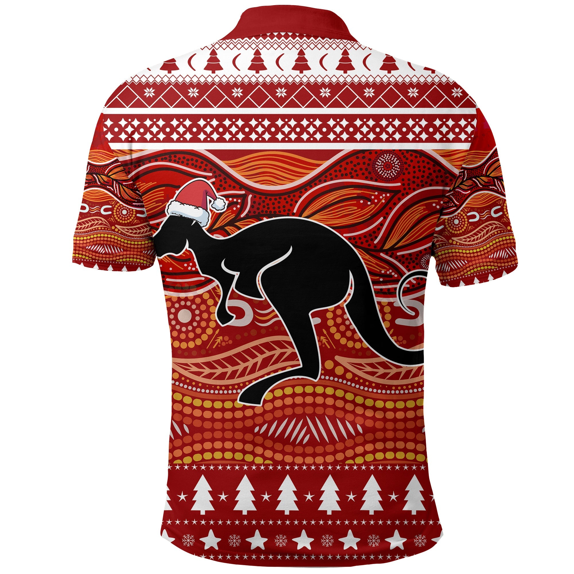 kangaroo-aboriginal-art-indigenous-christmas-polo-shirt