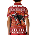 kangaroo-aboriginal-art-indigenous-christmas-kid-polo-shirt