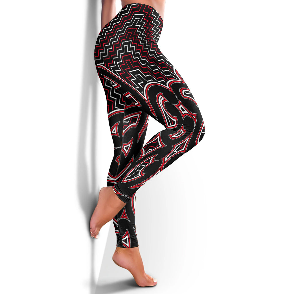 new-zealand-womens-legging-maori-graphic-tee-patterns-red