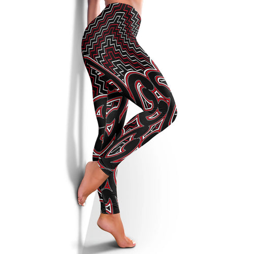 new-zealand-womens-legging-maori-graphic-tee-patterns-red