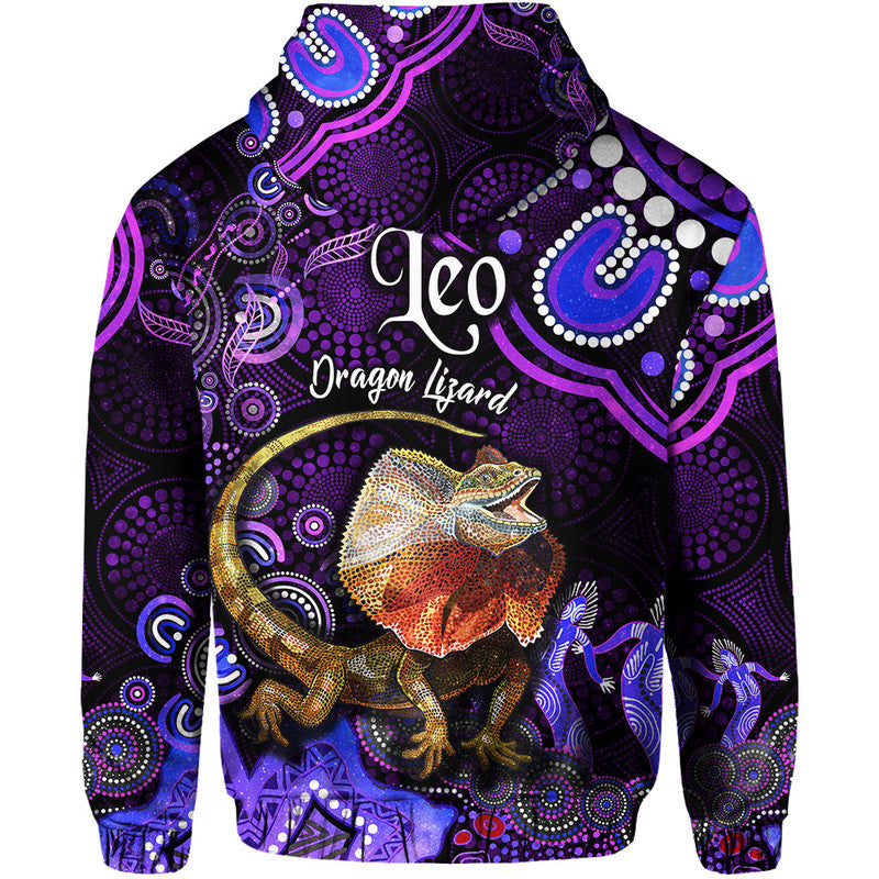 australian-astrology-zip-up-and-pullover-hoodie-leo-dragon-lizard-zodiac-aboriginal-vibes-purple