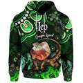 australian-astrology-zip-up-and-pullover-hoodie-leo-dragon-lizard-zodiac-aboriginal-vibes-green