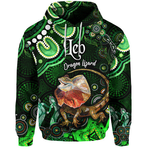 australian-astrology-zip-up-and-pullover-hoodie-leo-dragon-lizard-zodiac-aboriginal-vibes-green