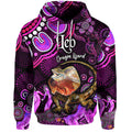 australian-astrology-zip-up-and-pullover-hoodie-leo-dragon-lizard-zodiac-aboriginal-vibes-pink