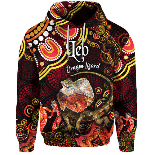 australian-astrology-zip-up-and-pullover-hoodie-leo-dragon-lizard-zodiac-aboriginal-vibes-red