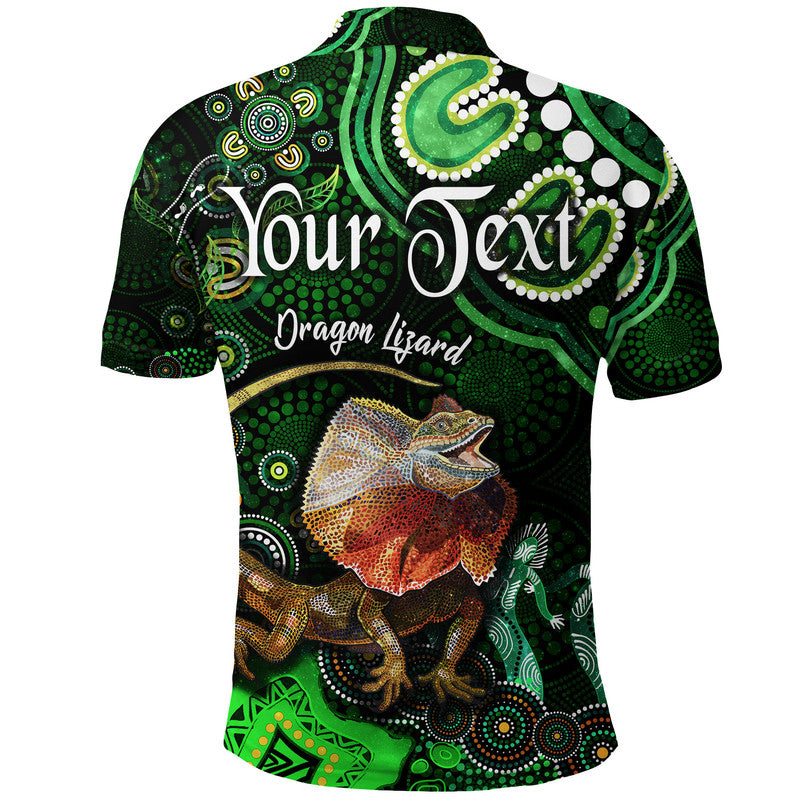 custom-personalised-australian-astrology-polo-shirt-leo-dragon-lizard-zodiac-aboriginal-vibes-green