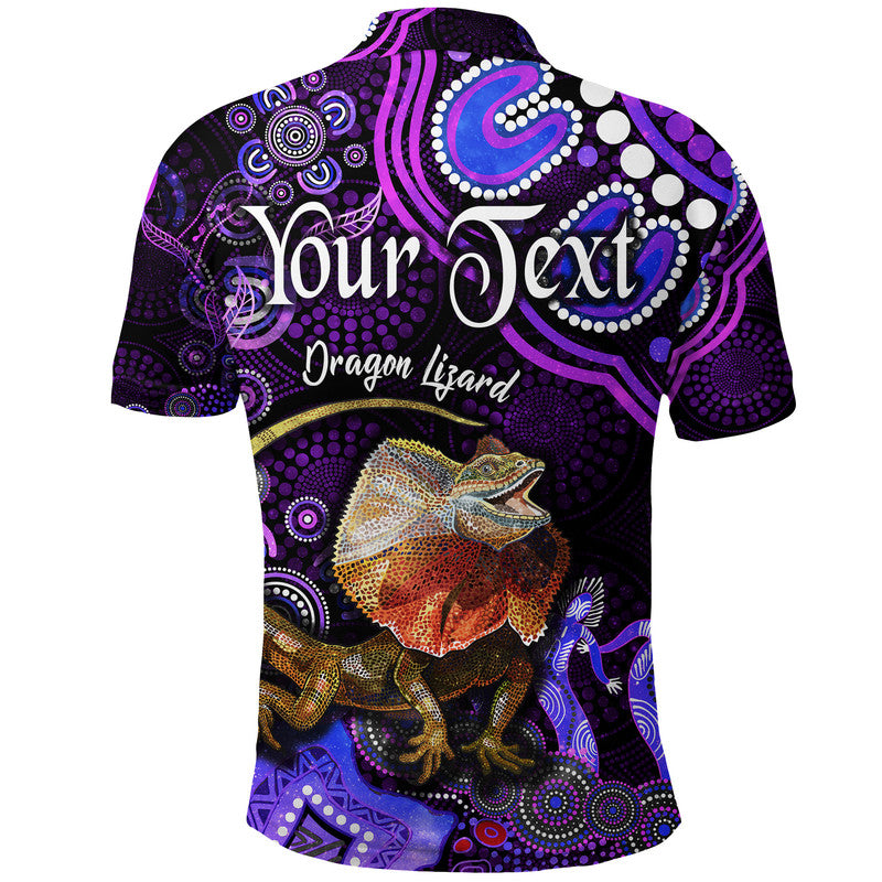custom-personalised-australian-astrology-polo-shirt-leo-dragon-lizard-zodiac-aboriginal-vibes-purple