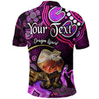 custom-personalised-australian-astrology-polo-shirt-leo-dragon-lizard-zodiac-aboriginal-vibes-pink