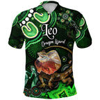 custom-personalised-australian-astrology-polo-shirt-leo-dragon-lizard-zodiac-aboriginal-vibes-green