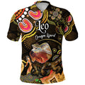 australian-astrology-polo-shirt-leo-dragon-lizard-zodiac-aboriginal-vibes-gold