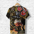 australian-astrology-t-shirt-leo-dragon-lizard-zodiac-aboriginal-vibes-gold
