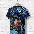 custom-personalised-australian-astrology-t-shirt-leo-dragon-lizard-zodiac-aboriginal-vibes-blue