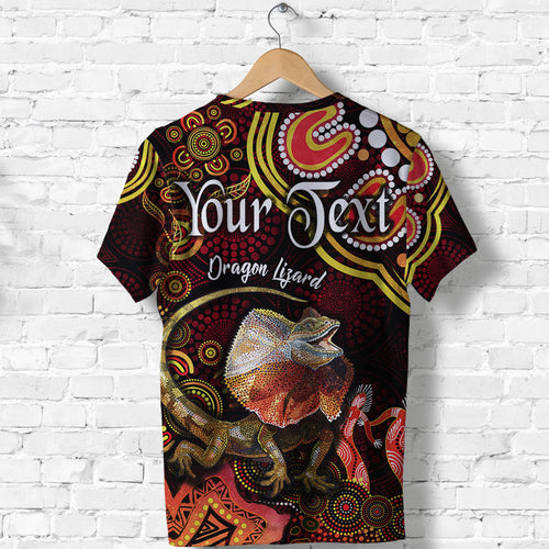 custom-personalised-australian-astrology-t-shirt-leo-dragon-lizard-zodiac-aboriginal-vibes-red