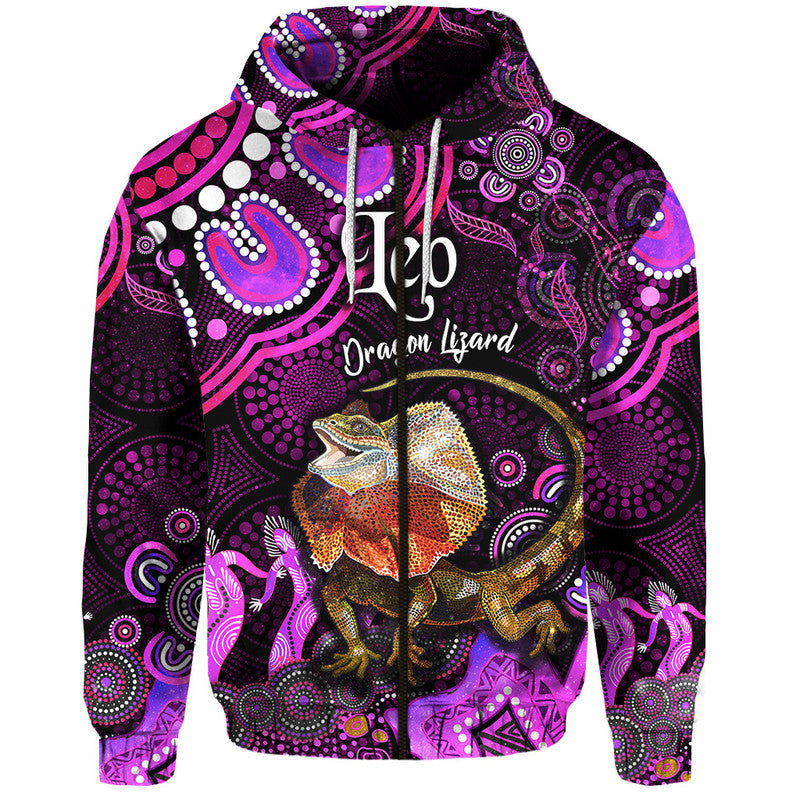 custom-personalised-australian-astrology-zip-up-and-pullover-hoodie-leo-dragon-lizard-zodiac-aboriginal-vibes-pink