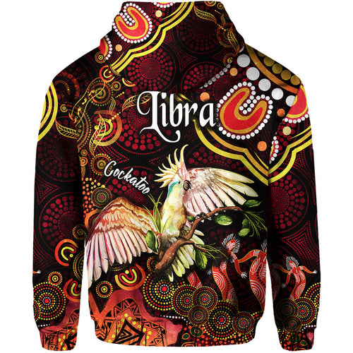australian-astrology-zip-up-and-pullover-hoodie-libra-cockatoo-glider-zodiac-aboriginal-vibes-red