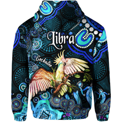australian-astrology-zip-up-and-pullover-hoodie-libra-cockatoo-glider-zodiac-aboriginal-vibes-blue