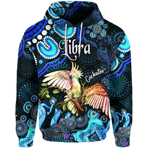 custom-personalised-australian-astrology-zip-up-and-pullover-hoodie-libra-cockatoo-glider-zodiac-aboriginal-vibes-blue