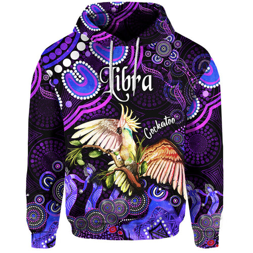custom-personalised-australian-astrology-zip-up-and-pullover-hoodie-libra-cockatoo-glider-zodiac-aboriginal-vibes-purple