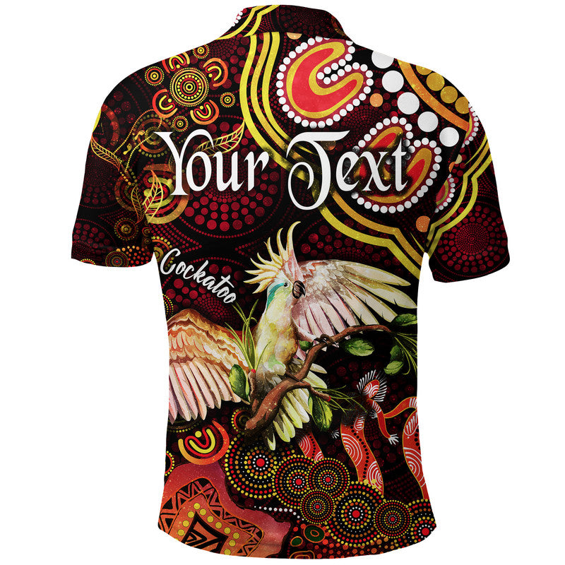 custom-personalised-australian-astrology-polo-shirt-libra-cockatoo-glider-zodiac-aboriginal-vibes-red