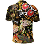 australian-astrology-polo-shirt-libra-cockatoo-glider-zodiac-aboriginal-vibes-gold