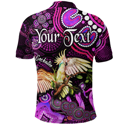 custom-personalised-australian-astrology-polo-shirt-libra-cockatoo-glider-zodiac-aboriginal-vibes-pink