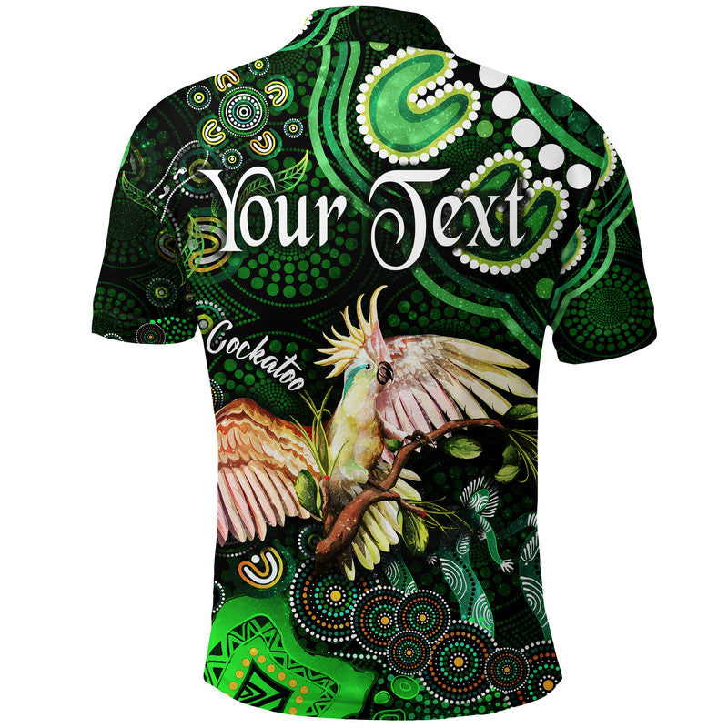 custom-personalised-australian-astrology-polo-shirt-libra-cockatoo-glider-zodiac-aboriginal-vibes-green