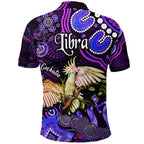 australian-astrology-polo-shirt-libra-cockatoo-glider-zodiac-aboriginal-vibes-purple